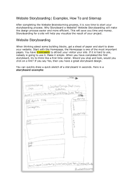 Free Download PDF Books, Website Storyboard Example and Sitemap Sample Template
