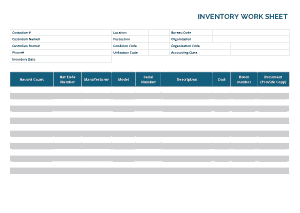 Free Download PDF Books, Inventory Worksheet Template