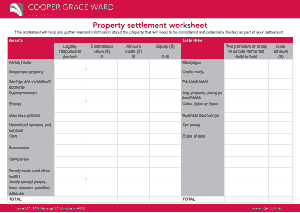Free Download PDF Books, Property Settlement Worksheet Template