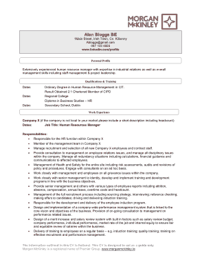 Free Download PDF Books, Sample Recruiter CV Template