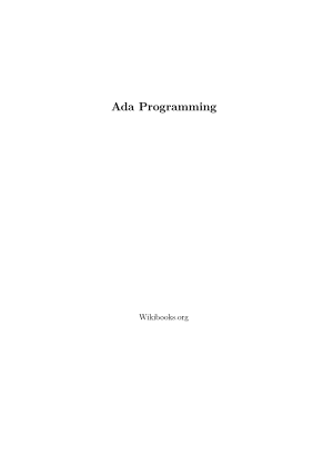 Free Download PDF Books, Ada Programming