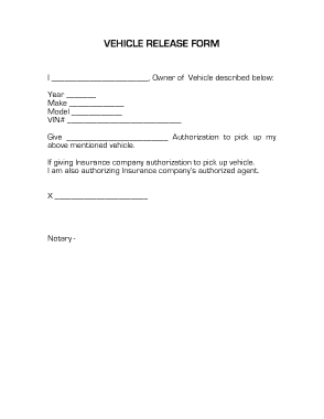 Free Download PDF Books, Sample Vehicle Release Form Template