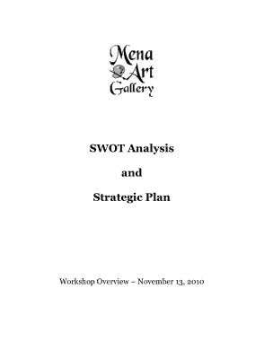 Free Download PDF Books, Art Gallery SWOT Analysis And Strategic Plan Template