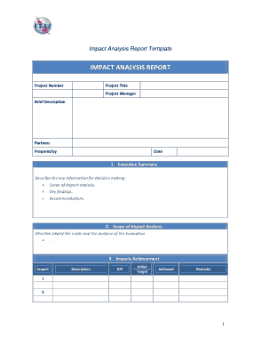 Free Download PDF Books, Impact Analysis Report Example Template