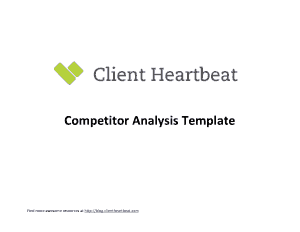 Free Download PDF Books, Competitor Analysis Report Example Template