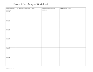 Free Download PDF Books, Content Gap Analysis Worksheet Template