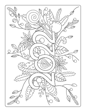 Free Download PDF Books, Christmas 2022 Doodle To Color Coloring Template