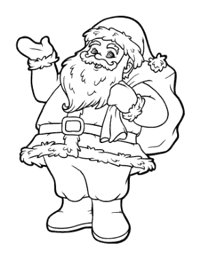 Free Download PDF Books, Christmas Father Christmas Santa Claus Coloring Template