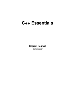 C++ Essentials, Pdf Free Download