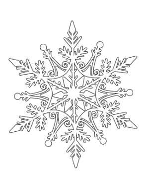 Free Download PDF Books, Snowflake Detailed 1 Coloring Template