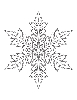 Free Download PDF Books, Snowflake Detailed 4 Coloring Template