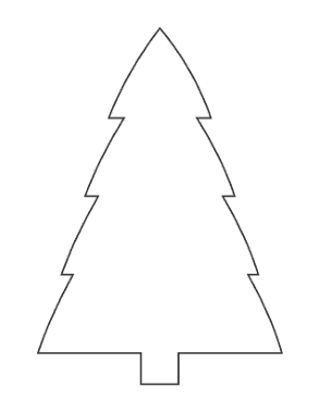 Free Download PDF Books, Christmas Tree Blank Outline Tiered Free Coloring Template