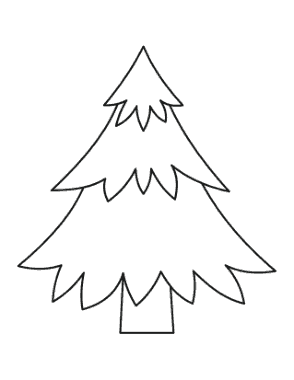 Free Download PDF Books, Christmas Tree Layered Free Coloring Template