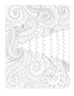 Free Download PDF Books, Christmas Tree Patterned Swirl Background Free Coloring Template