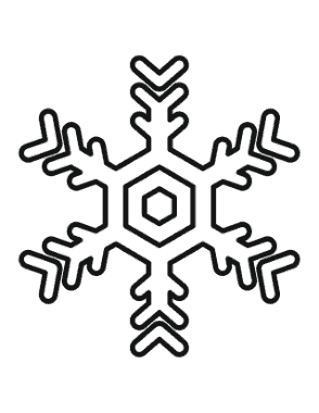 Free Download PDF Books, Snowflake Simple Outline 17 Coloring Template