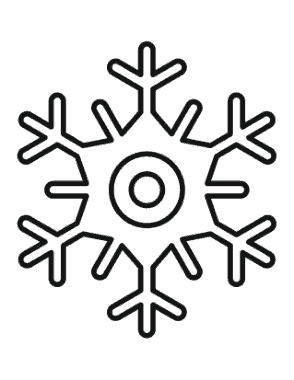 Free Download PDF Books, Snowflake Simple Outline 20 Coloring Template