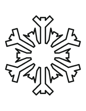 Free Download PDF Books, Snowflake Simple Outline 27 Coloring Template