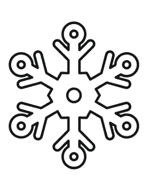 Free Download PDF Books, Snowflake Simple Outline 8 Coloring Template