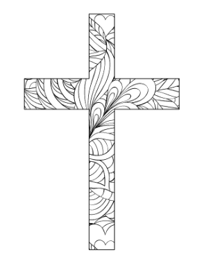 Free Download PDF Books, Bible Cross Mindfulness For Teens Coloring Template