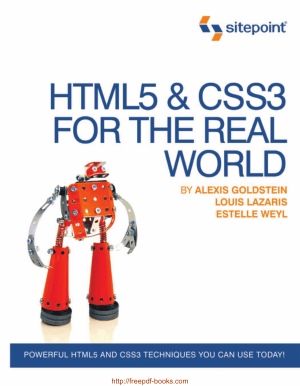 Free Download PDF Books, HTML5 CSS3 For The Real World
