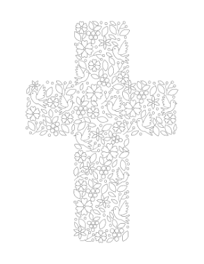 Free Download PDF Books, Cross Doodle For Kids Bible Coloring Template