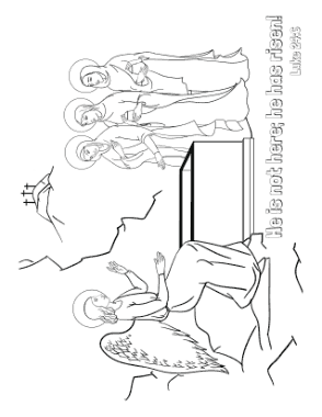 Free Download PDF Books, He Is Risen Tomb Luke 24 6 Bible Coloring Template