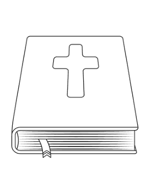 Free Download PDF Books, Holy Bible Cross Bible Coloring Template
