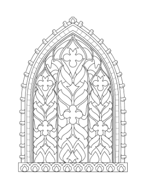 Free Download PDF Books, Stain Glass Window Bible Coloring Template
