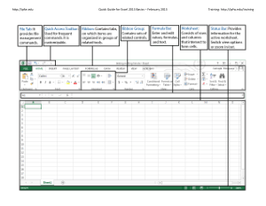 Excel 2013 Basics Quick Guide, Excel Formulas Tutorial