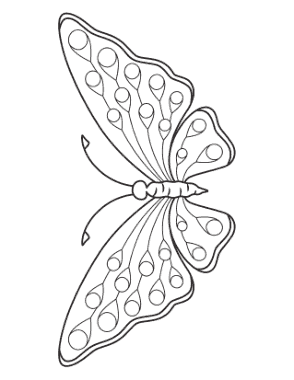 Free Download PDF Books, Butterfly Eyes Coloring Template