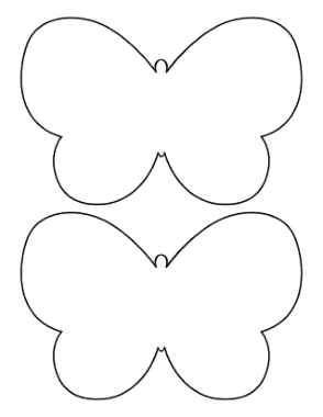 Free Download PDF Books, Butterfly No Antennae 2 Medium Coloring Template