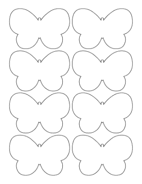 Free Download PDF Books, Butterfly No Antennae 8 Small Coloring Template