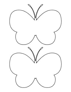 Free Download PDF Books, Butterfly Outline 2 Medium Coloring Template