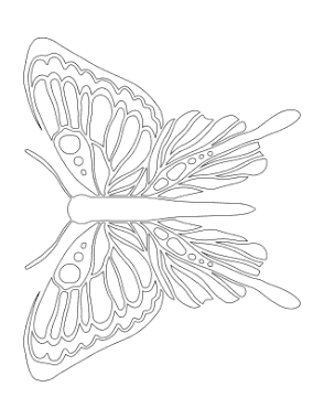 Free Download PDF Books, Butterfly Sections To Color Coloring Template