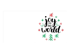 Free Download PDF Books, Christmas Joy To The World Red Green Card Template