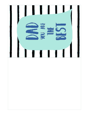 Free Download PDF Books, Best Dad Black Stripes Fathers Day Cards Template