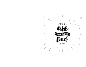 Free Download PDF Books, Best Dad Bw Fathers Day Cards Template