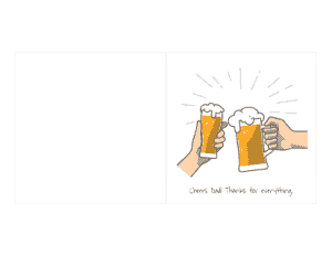 Free Download PDF Books, Cheers Beer Fathers Day Cards Template