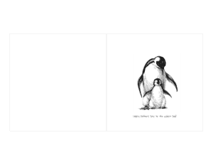 Free Download PDF Books, Coolest Dad Penguins Fathers Day Cards Template
