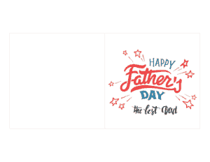 Free Download PDF Books, Happy Stars Best Dad Fathers Day Cards Template