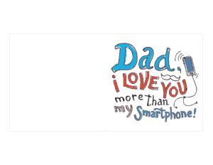 Free Download PDF Books, Love You More Than Smartphone Fathers Day Cards Template