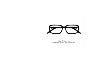 Free Download PDF Books, Spectacles Spectacular Dad Fathers Day Cards Template