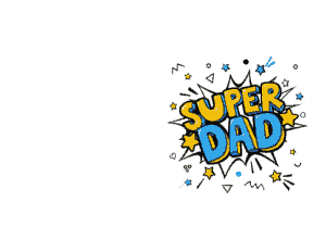 Free Download PDF Books, Super Dad Comic Fathers Day Cards Template