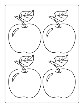 Free Download PDF Books, Apple Preschoolers Medium Autumn and Fall Coloring Template