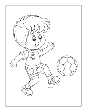 Free Download PDF Books, Soccer Practice Autumn and Fall Coloring Template