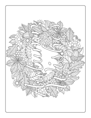 Free Download PDF Books, Wishes Leaf Mandala Autumn and Fall Coloring Template
