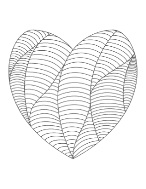 Free Download PDF Books, Heart Intricate Pattern for Adults 2 Coloring Template