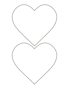 Free Download PDF Books, Heart Simple Classic Outline Medium Coloring Template