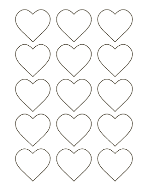Free Download PDF Books, Heart Simple Classic Outline Mini Coloring Template