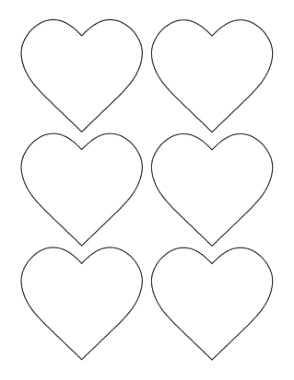Free Download PDF Books, Heart Simple Classic Outline Small Coloring Template